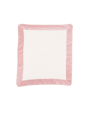La Stupenderia multi-coloured baby blanket with velvet trim