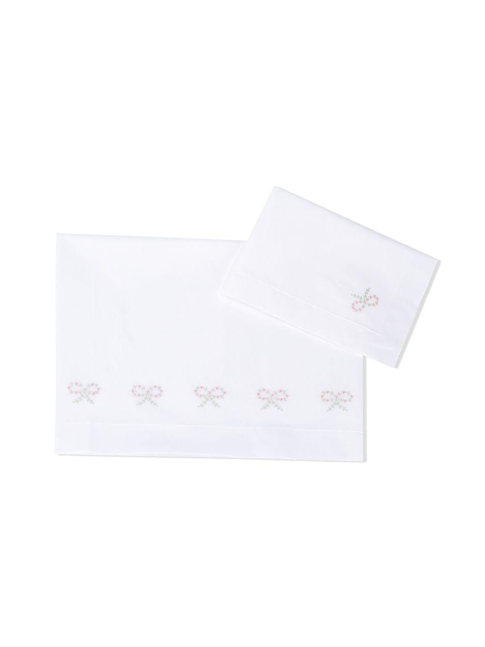 Coperta per neonati Mariella Ferrari bianca con ricamo - Rubino Kids