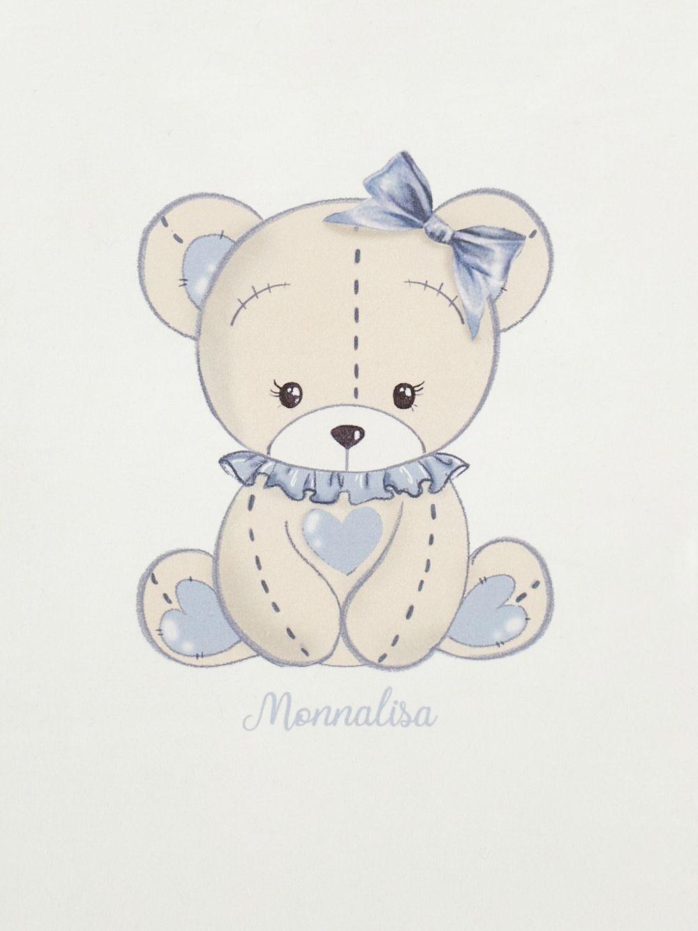 Coperta per neonati Monnalisa azzurra con stampa orsetto - Rubino Kids