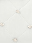 Coperta per neonati Monnalisa bianca con applicazione a fiori - Rubino Kids