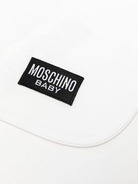 Coperta per neonati Moschino Kids bianca con stampa Teddy Bear - Rubino Kids
