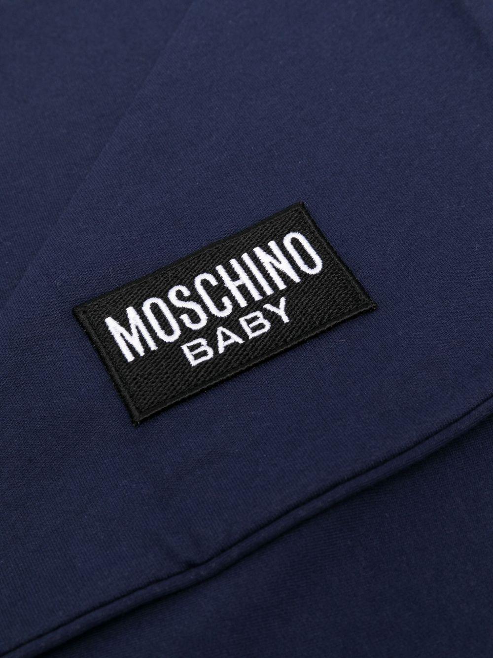 Coperta per neonati Moschino Kids blu con motivo Teddy Bear - Rubino Kids