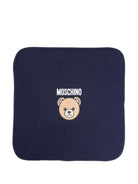 Coperta per neonati Moschino Kids blu con motivo Teddy Bear - Rubino Kids