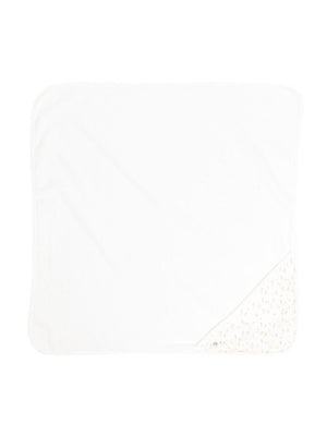 Petit Bateau white baby blanket with floral print