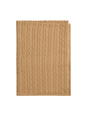 Coperta per neonati Polo Ralph Lauren Kids marrone con design intrecciato