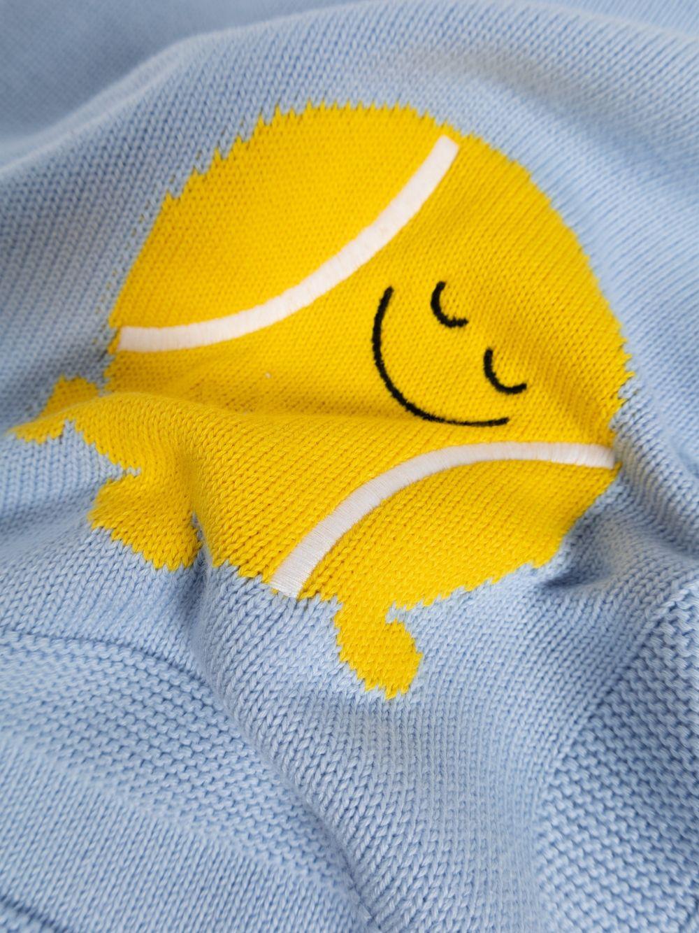 Coperta per neonati Stella McCartney Kids azzurra con ricamo palline da tennis - Rubino Kids