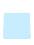 Coperta per neonato Balmain Kids azzurra con logo ricamato e forma quadrata - Rubino Kids
