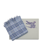 Coperta per neonato Burberry Kids azzurra con motivo a quadri - Rubino Kids