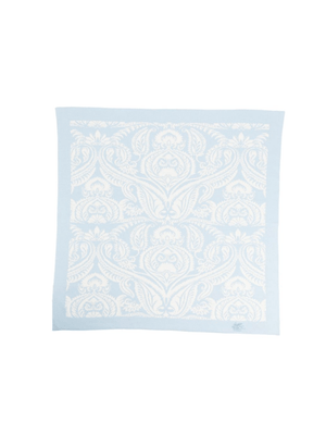 Coperta per neonato Etro Kids azzurro con motivo damascato