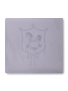 Coperta per neonato Fendi Kids azzurra con stampa Cavallino Fendi - Rubino Kids