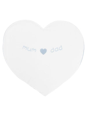 Coperta per neonato La Stupenderia bianca a forma di cuore