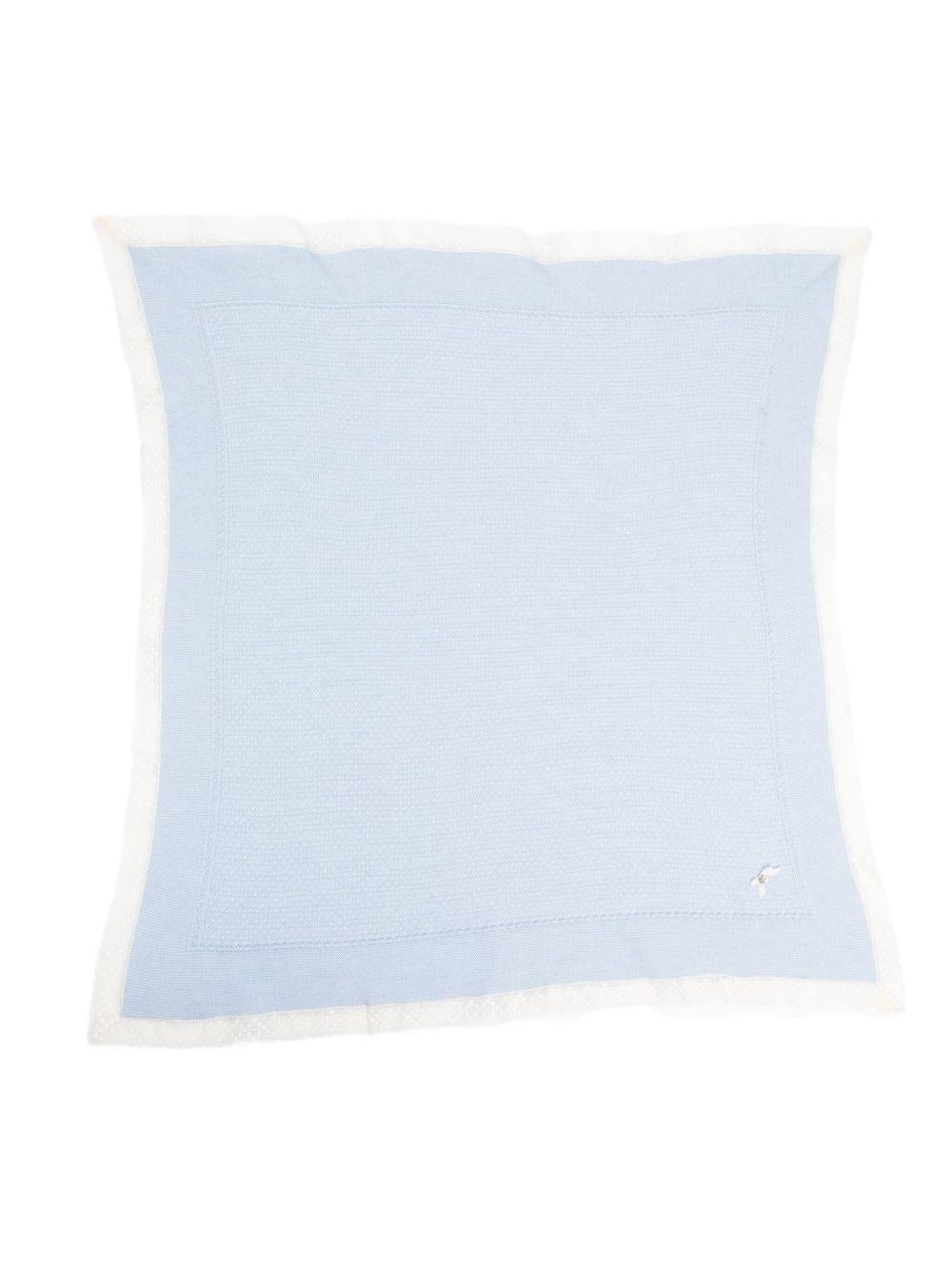 Coperta per neonato Paz Rodríguez azzurra con fiocco in raso - Rubino Kids