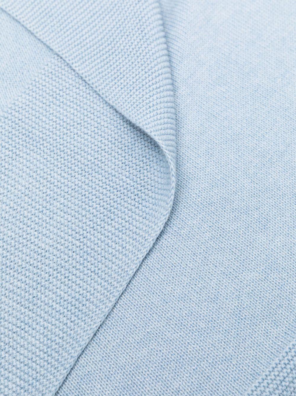 Coperta per neonato PaZ RODRIGUEZ azzurra con placca logo - Rubino Kids