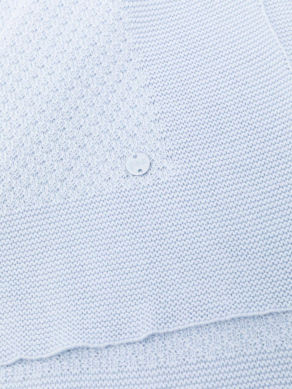 Coperta per neonato Paz Rodriguez blu con lavorazione a maglia - Rubino Kids