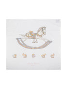 Coperta Rocking Horse per neonati Atelier Choux multicolore con stampa cavallo a dondolo - Rubino Kids