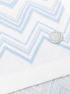 Copertina per neonato Missoni Kids azzurra a zigzag - Rubino Kids
