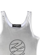 Costume da bagno per bambina Karl Lagerfeld Kids argento con decorazione - Rubino Kids