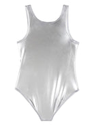 Costume da bagno per bambina Karl Lagerfeld Kids argento con decorazione - Rubino Kids