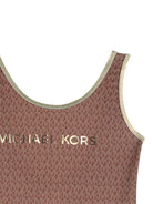 Costume da bagno per bambina Michael Kors Kids marrone con logo all - over - Rubino Kids