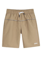 Costume da bagno per bambino Boss Kids marrone chiaro con coulisse - Rubino Kids