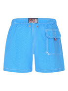 Costume da bagno per bambino MC2 Saint Barth Kids azzurro con applicazione calcio Napoli - Rubino Kids