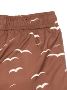 Costume da bagno per bambino Mini Rodini marrone con stampa grafica - Rubino Kids