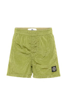Costume da bagno per bambino Stone Island Junior verde con logo - Rubino Kids