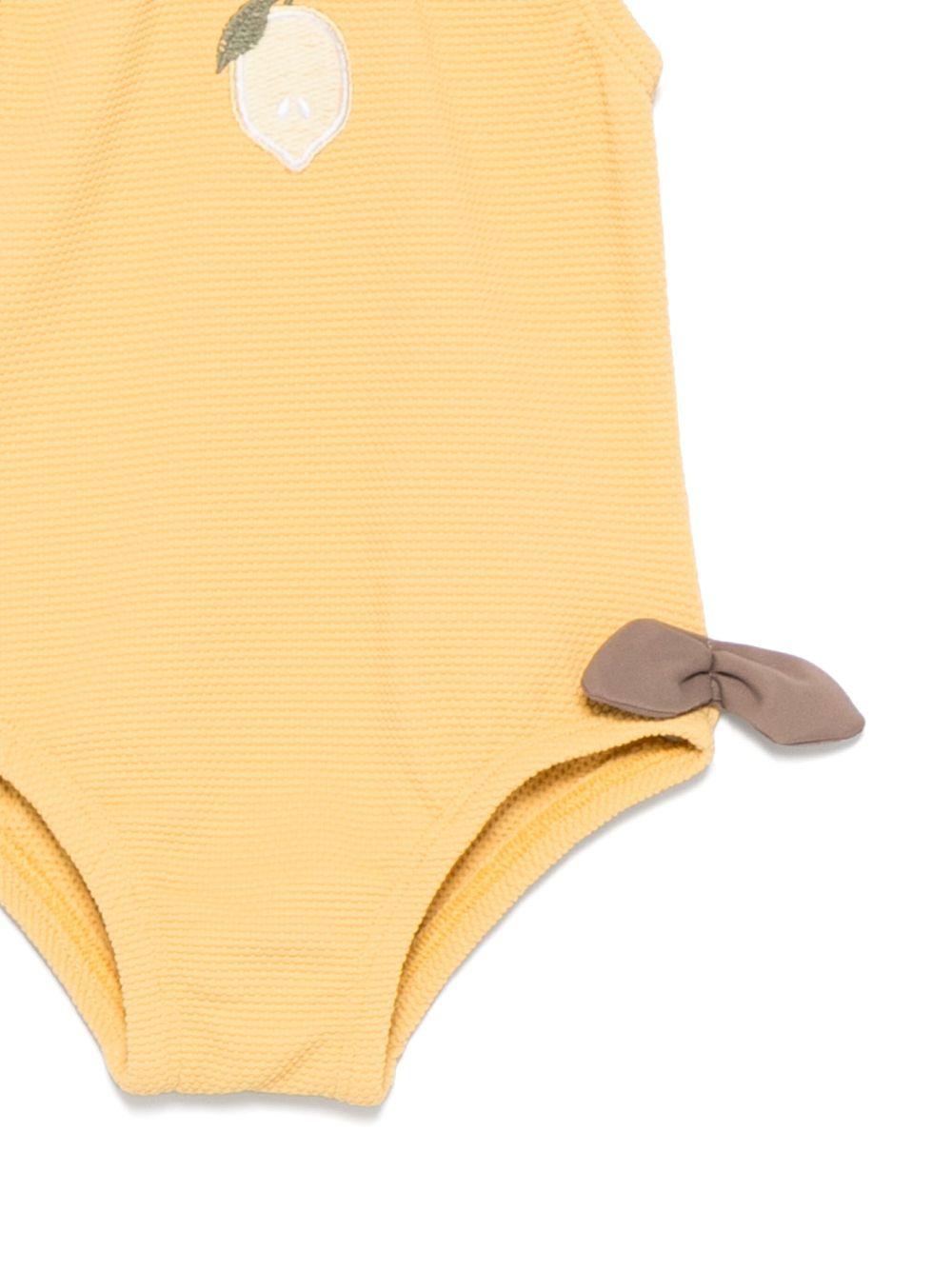 Costume da bagno per neonata Donsje Stien giallo con motivo con ricamo - Rubino Kids