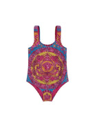 Costume da bagno per neonata Versace Kids multicolor con stampa motivo Medusa - Rubino Kids