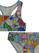Costume due pezzi per bambina Stella McCartney Kids multicolore con stampa grafica all - over - Rubino Kids
