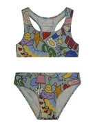 Costume due pezzi per bambina Stella McCartney Kids multicolore con stampa grafica all - over - Rubino Kids