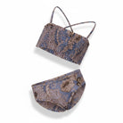 Costume due pezzi per bambina Zimmermann Kids blu con stampa floreale - Rubino Kids