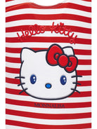 Costume intero per bambina Monnalisa x Sanrio Hello Kitty bianco e rosso a righe - Rubino Kids