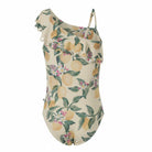 Costume Net per bambina Molo giallo con stampa Limoni all - over - Rubino Kids