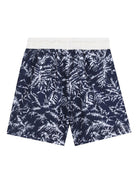 Costume per bambino Hugo Kids blu con stampa fiori - Rubino Kids