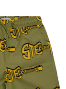 Costume per bambino Stella McCartney Kids verde con stampa logo all - over - Rubino Kids