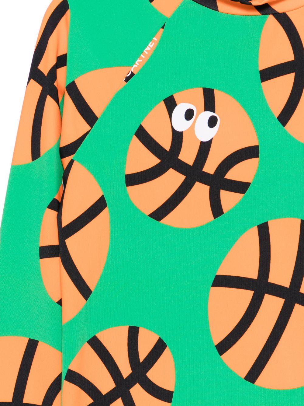 Costume per bambino Stella McCartney Kids verde con stampa palle da basket - Rubino Kids