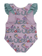 Costume per neonata Stella McCartney Kids rosa con stampa logo all - over - Rubino Kids