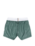 Costume per neonato Boss Kids verde con dettaglio logo - Rubino Kids