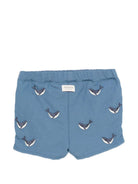 Costume per neonato Donsje blu con ricamo balene all - over - Rubino Kids