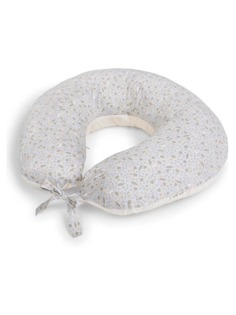 Cuscino per l'allattamento per neonati Avery Row beige con fantasia fiori - Rubino Kids