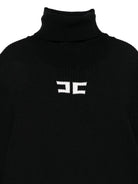 Dolcevita per bambina Elisabetta Franchi La Mia Bambina nero con dettaglio logo - Rubino Kids