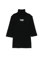 Dolcevita per bambina Elisabetta Franchi La Mia Bambina nero con dettaglio logo - Rubino Kids