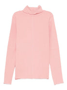 Dolcevita per bambina Molo rosa con orlo dritto - Rubino Kids