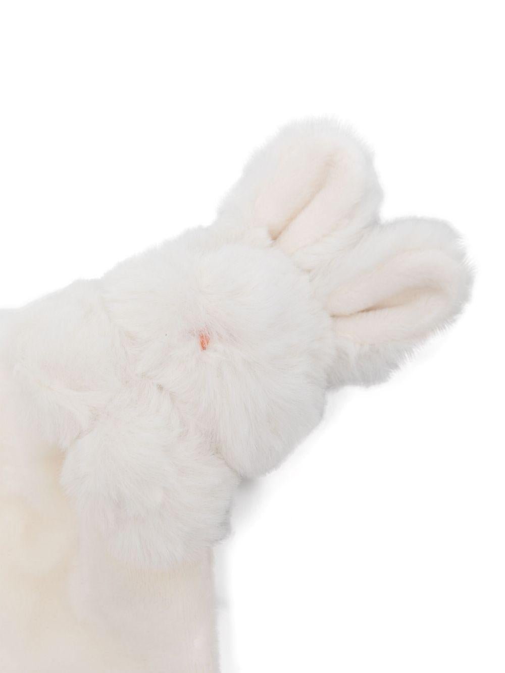 Doudou coniglio per neonato Bonpoint bianco con trama effetto lana - Rubino Kids