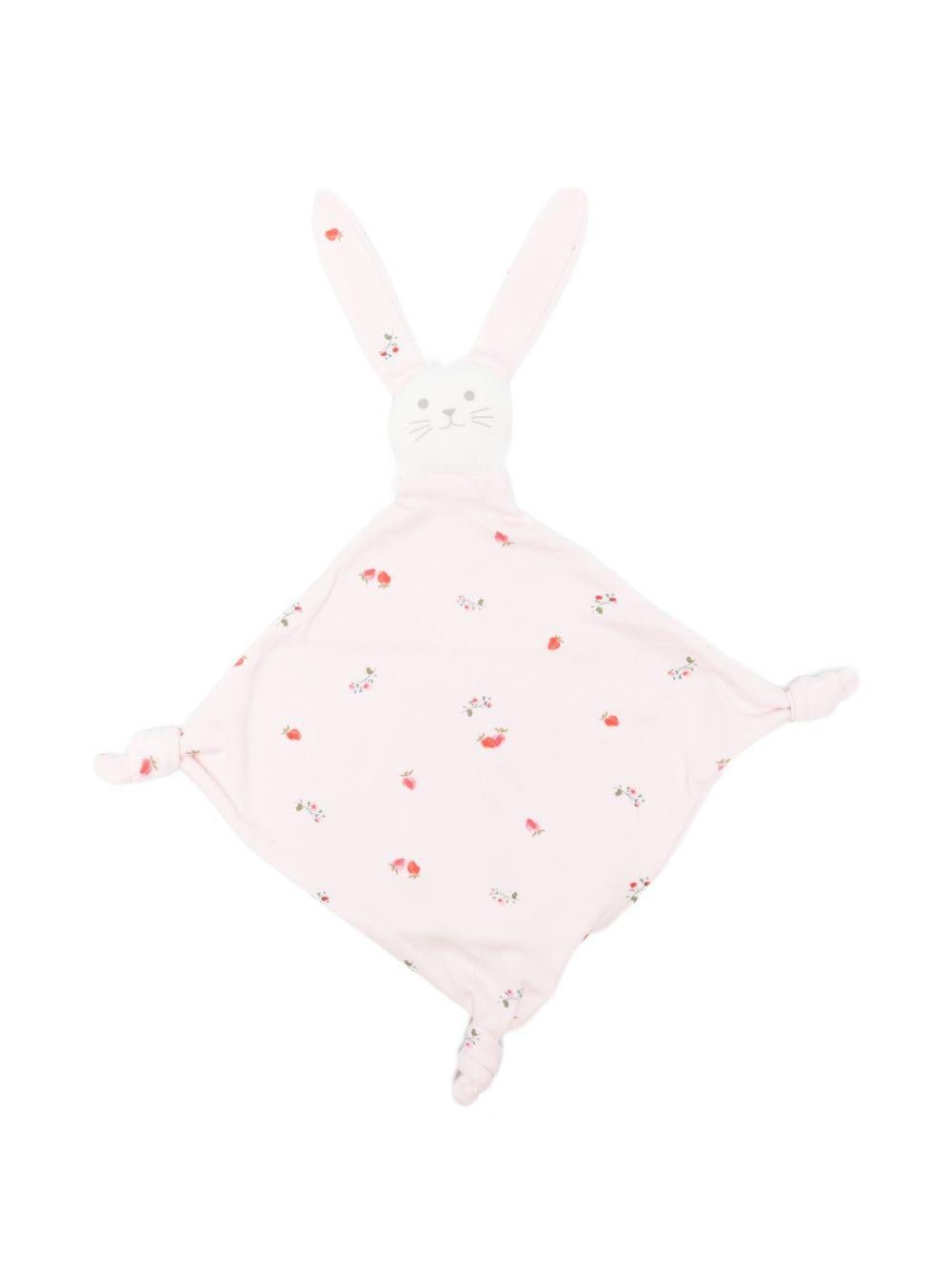 Doudou per neonati Petit Bateau rosa con stampa a fiori - Rubino Kids