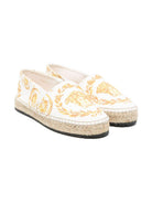 Espadrillas Medusa per bambina Versace Kids bianco con soletta con logo - Rubino Kids