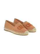 Espadrilles per bambina Chloé Kids marrone chiaro con ricamo - Rubino Kids