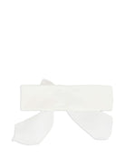 Fascia in cotone per neonata La Stupenderia bianca con fiocco - Rubino Kids