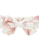 Fascia per capelli per neonata Monnalisa bianco con stampa grafica e dettaglio fiocco - Rubino Kids